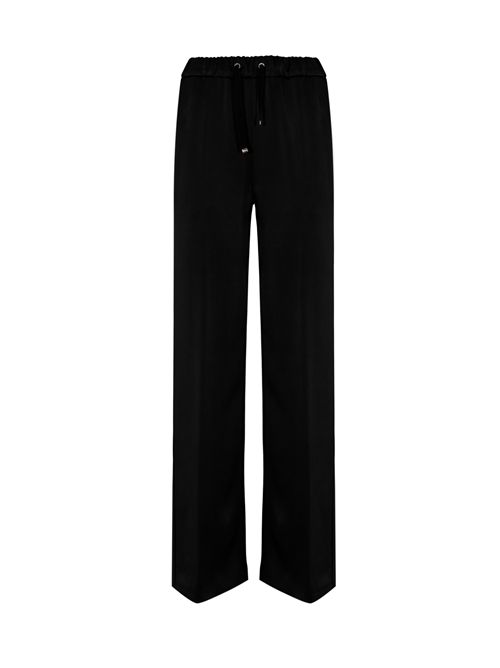 Pantalone in misto viscosa con coulisse Nero Herno | PT00039DR 127279300